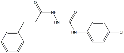 N-(4-chlorophenyl)-2-(3-phenylpropanoyl)-1-hydrazinecarboxamide Struktur