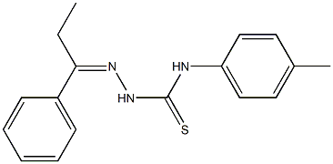 N-(4-methylphenyl)-2-[(Z)-1-phenylpropylidene]-1-hydrazinecarbothioamide Struktur