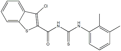 N-[(3-chloro-1-benzothiophen-2-yl)carbonyl]-N'-(2,3-dimethylphenyl)thiourea Struktur