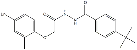 N'-[2-(4-bromo-2-methylphenoxy)acetyl]-4-(tert-butyl)benzohydrazide Struktur