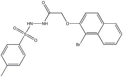 N'-{2-[(1-bromo-2-naphthyl)oxy]acetyl}-4-methylbenzenesulfonohydrazide Struktur