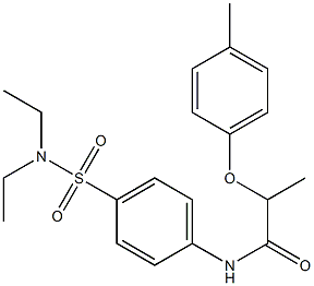 N-{4-[(diethylamino)sulfonyl]phenyl}-2-(4-methylphenoxy)propanamide Struktur