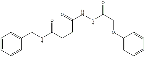 N-benzyl-4-oxo-4-[2-(2-phenoxyacetyl)hydrazino]butanamide Struktur