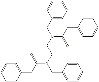 N-benzyl-N-{2-[benzyl(2-phenylacetyl)amino]ethyl}-2-phenylacetamide Struktur