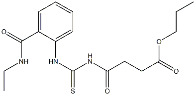 propyl 4-[({2-[(ethylamino)carbonyl]anilino}carbothioyl)amino]-4-oxobutanoate Struktur