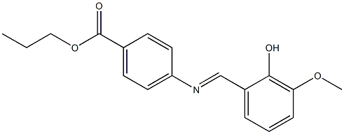 propyl 4-{[(E)-(2-hydroxy-3-methoxyphenyl)methylidene]amino}benzoate Struktur