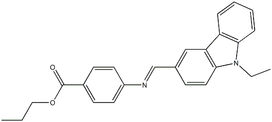 propyl 4-{[(E)-(9-ethyl-9H-carbazol-3-yl)methylidene]amino}benzoate Struktur