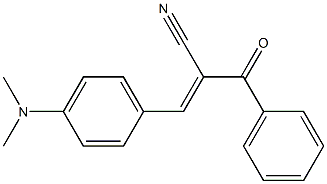 (E)-2-benzoyl-3-[4-(dimethylamino)phenyl]-2-propenenitrile Struktur