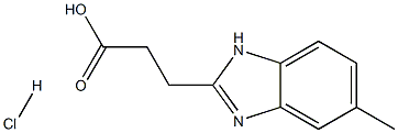 3-(5-methyl-1H-benzimidazol-2-yl)propanoic acid hydrochloride Struktur