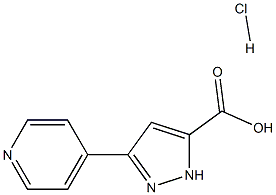 3-pyridin-4-yl-1H-pyrazole-5-carboxylic acid hydrochloride Struktur