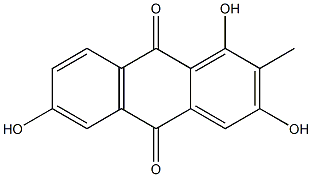 1,3,6-Trihydroxy-2-methylanthraquinone Struktur