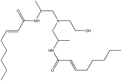 N,N'-[2-Hydroxyethyliminobis(1-methyl-2,1-ethanediyl)]bis(2-octenamide) Struktur