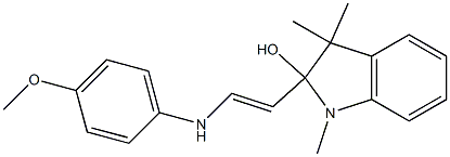 2-[2-(4-Methoxyphenylamino)vinyl]-1,3,3-trimethylindolin-2-ol Struktur