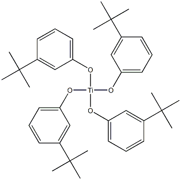 Tetrakis(3-tert-butylphenoxy)titanium(IV) Struktur