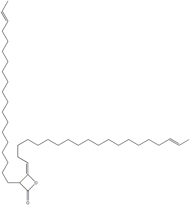 3-(17-Nonadecenyl)-4-(18-icosen-1-ylidene)oxetan-2-one Struktur