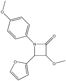 4-(2-Furanyl)-3-methoxy-1-(4-methoxyphenyl)azetidin-2-one Struktur