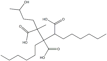 Butane-1,2,3-tricarboxylic acid 3-(3-hydroxybutyl)1,2-dihexyl ester Struktur