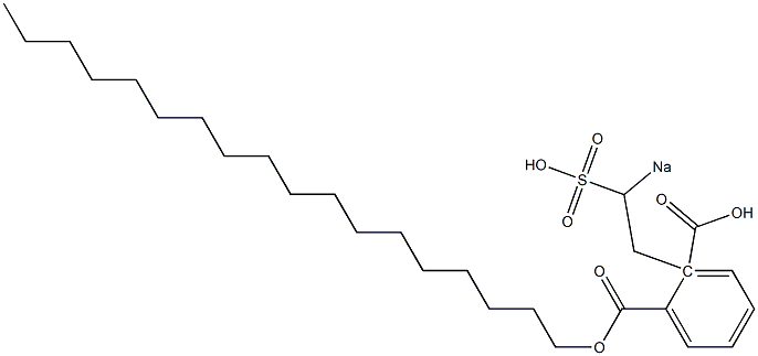 Phthalic acid 1-octadecyl 2-(2-sodiosulfoethyl) ester Struktur