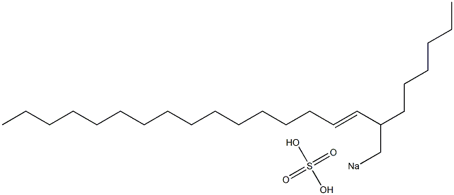 Sulfuric acid 2-hexyl-3-octadecenyl=sodium ester salt Struktur