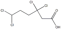 3,3,6,6-Tetrachlorohexanoic acid Struktur