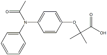 2-[4-(Phenylacetylamino)phenoxy]-2-methylpropionic acid Struktur