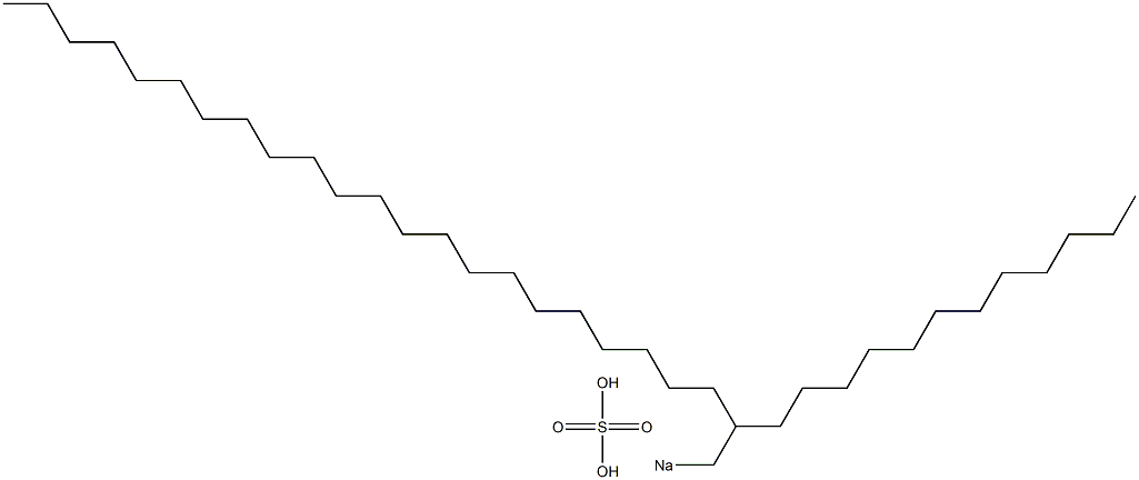 Sulfuric acid 2-dodecyltetracosyl=sodium salt Struktur