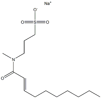 3-[N-(2-Decenoyl)-N-methylamino]-1-propanesulfonic acid sodium salt Struktur