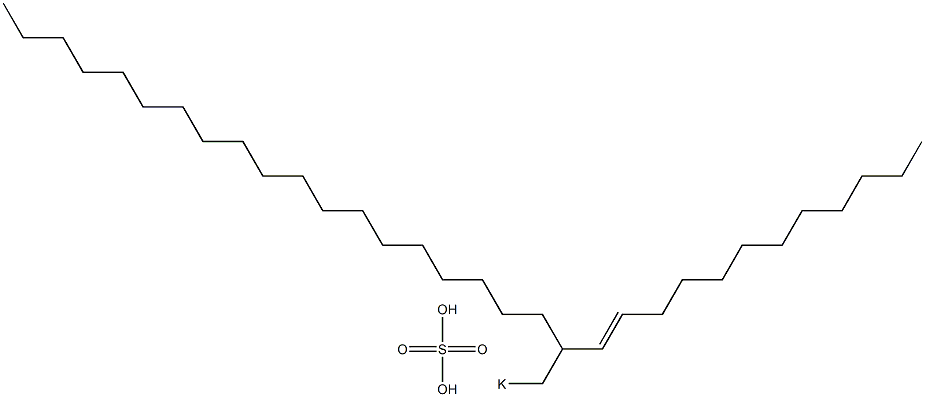 Sulfuric acid 2-(1-dodecenyl)henicosyl=potassium ester salt Struktur