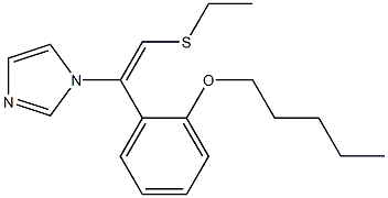 1-[(E)-2-Ethylthio-1-[2-(pentyloxy)phenyl]ethenyl]-1H-imidazole Struktur