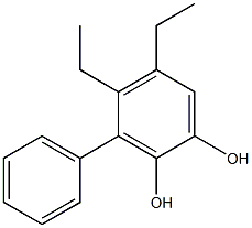 3-Phenyl-4,5-diethylbenzene-1,2-diol Struktur