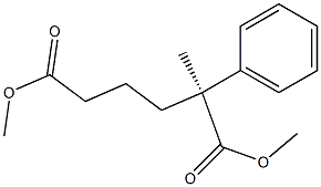 [S,(+)]-2-Methyl-2-phenylhexanedioic acid dimethyl ester Struktur