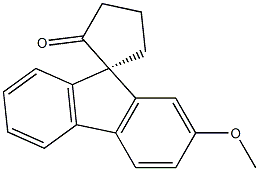 (R)-2-Methoxyspiro[9H-fluorene-9,1'-cyclopentan]-2'-one Struktur