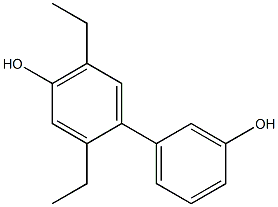 2,5-Diethyl-1,1'-biphenyl-3',4-diol Struktur