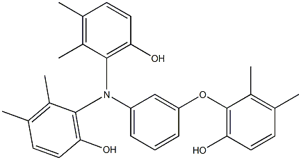 N,N-Bis(6-hydroxy-2,3-dimethylphenyl)-3-(6-hydroxy-2,3-dimethylphenoxy)benzenamine Struktur