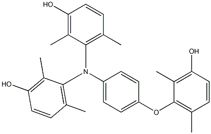 N,N-Bis(3-hydroxy-2,6-dimethylphenyl)-4-(3-hydroxy-2,6-dimethylphenoxy)benzenamine Struktur