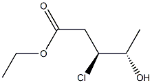 (3S,4S)-3-Chloro-4-hydroxyvaleric acid ethyl ester Struktur