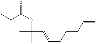 Propionic acid 1,1-dimethyl-2,7-octadienyl ester Struktur