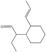 2-[2-(1-Propenyl)cyclohexyl]butanal Struktur