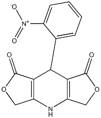 4,5,7,8-Tetrahydro-8-(2-nitrophenyl)-1H,3H-difuro[3,4-b:3',4'-e]pyridine-1,7-dione Struktur