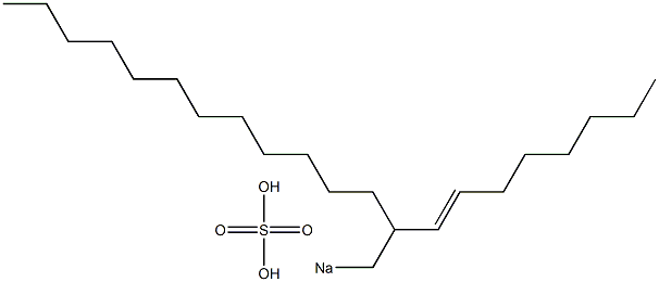 Sulfuric acid 2-(1-octenyl)tetradecyl=sodium ester salt Struktur