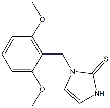 1-(2,6-Dimethoxybenzyl)-1,3-dihydro-2H-imidazole-2-thione Struktur