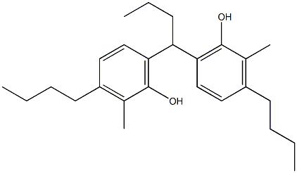 6,6'-Butylidenebis(2-methyl-3-butylphenol) Struktur