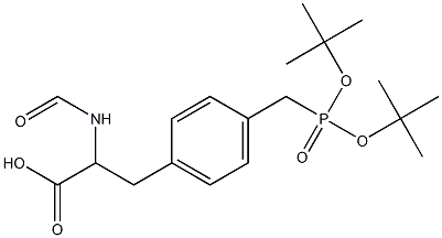 2-(Formylamino)-3-[4-[bis(tert-butyloxy)phosphinylmethyl]phenyl]propanoic acid Struktur