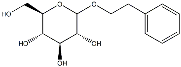 Phenethyl alcohol glucoside Struktur