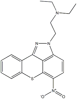 N,N-Diethyl-5-nitro 2H-[1]benzothiopyrano[4,3,2-cd]indazole-2-ethanamine Struktur