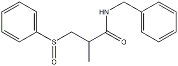 N-Benzyl-2-methyl-3-(phenylsulfinyl)propanamide Struktur