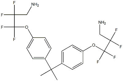 3,3'-[Propane-2,2-diylbis(4,1-phenyleneoxy)]bis(2,2,3,3-tetrafluoropropan-1-amine) Struktur