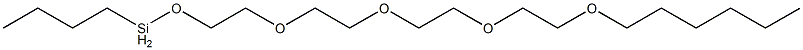 Butyl[2-[2-[2-[2-(hexyloxy)ethoxy]ethoxy]ethoxy]ethoxy]silane Struktur