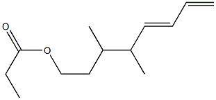 Propionic acid 3,4-dimethyl-5,7-octadienyl ester Struktur