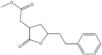 5-Phenethyltetrahydro-2-oxofuran-3-acetic acid methyl ester Struktur